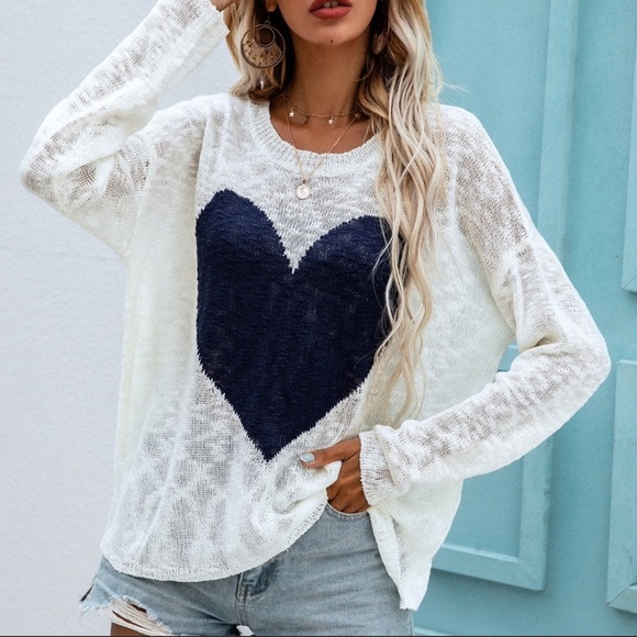 KismetsKloset Tops - LOVE ❤️ Lightweight Sweater-LAST ONE ☝️